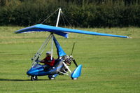 G-CCMS @ EGCB - resident flexwing departing from Barton - by Chris Hall