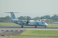 G-ECOM @ EGCC - Flybe De Haviland Canada DHC- 8-402 Lands at Manchester Airport. - by David Burrell