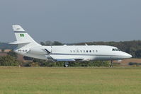PP-AAF @ EGGW - Brazilian Registered Dassault Falcon 2000LX, c/n: 16 at Luton - by Terry Fletcher
