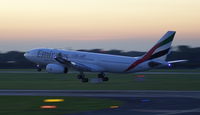 A6-EKS @ EDDL - Emirates, just touching down at Düsseldorf Int´l (EDDL) - by Andre´ Gendorf