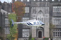 EI-PMI - EI-PMI Jet Ranger just airborne in front of Birr Castle, Birr, Co Ofally during the 2011 Irish Ballooning Championships - by Pete Hughes