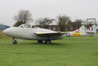 WZ515 @ EGNC - 1953 De Havilland DH-115 Vampire T.11, c/n: 15102 at Carlisle - by Terry Fletcher