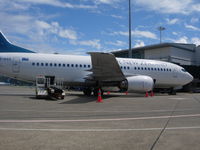 ZK-NGK @ NZWN - Two hours later after I arrived on another 737 in Wellington - now warm and sunny! - by magnaman