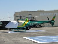 N958LA @ POC - Covered up and parked on LACO pad 5 - by Helicopterfriend