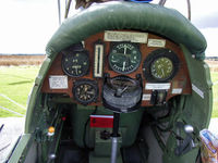 G-AHUV @ X5FB - Rear cockpit. De Havilland DH-82A Tiger Moth, Fishburn Airfield, August 2011. - by Malcolm Clarke