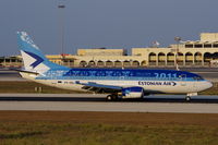 ES-ABJ @ LMML - B737 ES-ABJ Estonian Air in this special livery visited Malta on 1st Oct 11. - by raymond
