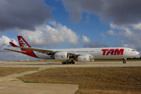 PT-MSL @ LMML - A340 PT-MSL TAM Brazil - by raymond