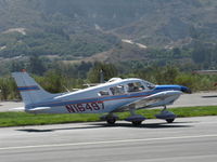 N16497 @ SZP - 1973 Piper PA-28-235 CHEROKEE CHARGER, Lycoming O-540-D4B5 235 Hp, landing roll Rwy 22 - by Doug Robertson