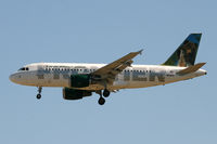 N931FR @ DFW - Frontier Airlines landing at DFW Airport