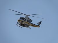 N110LA @ POC - Slowing down to enter LA County Air Ops helipad #1 - by Helicopterfriend