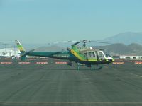 N955LA @ F70 - Parked in transient parking with door open - by Helicopterfriend