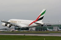 A6-EDP @ EGCC - Emirates newest A380 making its 3rd visit to Manchester - by Chris Hall