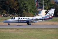 N857AA @ ORF - JV Service LLC's 2000 Cessna 550B Citation Bravo N857AA rolling out on RWY 5 after arrival from Greenbrier Valley Airport (KLWB). - by Dean Heald