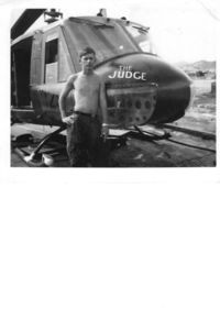 66-16265 - This is a picture of myself Robbie Robinson standing by bulldog 265 6616265 sometime in 1969 at lane army heliport near qui nhon Vietnam. - by Larry Jackson