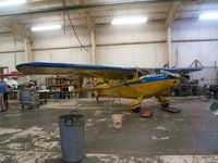 N7915A @ GWW - In Woods Aviation Mainentance Hanger @ Goldsboro-Wayne Executive Jetport for Fuel Pump repair. - by George Zimmerman