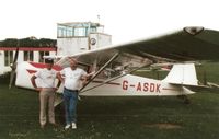G-ASDK - Barry Dowsett & myself pose by the Terier I had restored a few years earlier. Sywell C1991. - by Lee Mullins