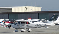 N68AX @ KSQL - Mashair LLC (Santa Barbara, CA) 2008 Cessna T182T taxis in @ San Carlos, CA - by Steve Nation