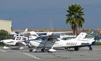 N68AX @ KSQL - Mashair LLC (Santa Barbara, CA) 2008 Cessna T182T parked on transient ramp @ San Carlos, CA - by Steve Nation