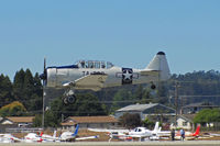 N6979C @ KWVI - North American AT-6D (42-85408) painted as USAF TA-079 landing @ Watsonville Fly-In - by Steve Nation