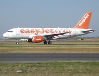 G-EZEF @ LFPG - Introducing herself to the ATCs as Easy plus the flight number, Echo-Foxtrott was posing for the camera on Bravo Loop while completing the taxy to runway 09R. - by Alain Durand