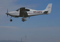 N532PG @ KPAO - Harbinger Aviation LLC 2008 Cirrus Design SR20 on final to Palo Alto, CA - by Steve Nation
