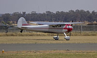 VH-AAL @ YTEM - 1948 Cessna 190 (VH-AAL) landing next to Runway 36 at Temora. - by YSWG-photography