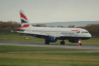 G-EUUC @ EGCC - British Airways Airbus A320-232 landing Manchester Airport. - by David Burrell