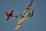 N1204 @ FA08 - Kermit Weeks, pilot and owner of the P51-C 'Razorback' Mustang (and Fantasy of Flight for that matter), takes 'INA The Macon Belle' out for the afternoon display. - by Mark J Kopczewski