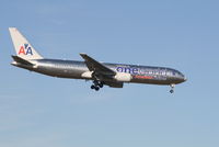 N395AN @ EBBR - Flight AA108 is descending to RWY 02 - by Daniel Vanderauwera