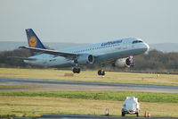 D-AIPP @ EGCC - Lufthansa Airbus A320 taking off Manchester Airport. - by David Burrell