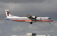 N417AT @ MIA - You know you are hanging out at the airport too long when you have a picture of it departing earlier, more pictures of it landing earlier that day )(not posted) and then see it again landing later in the day. - by Florida Metal