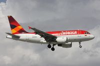 N596EL @ MIA - Avianca A318 landing by El Dorado - by Florida Metal