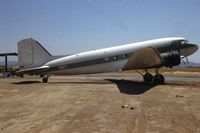 N817 - DC3 used for parachute club Taken at Perris Valley Airport, California in 1979 - by Raymond Ellard