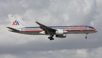 N619AA @ MIA - American 757 landing on 9 - by Florida Metal