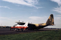 XV302 - Hercules C.1 of 47 Squadron at RAF Lyneham on display at the 1977 RAF Waterbeach display. - by Peter Nicholson