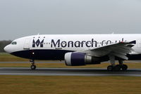 G-MONS @ EGCC - in the new Monarch colour scheme - by Chris Hall