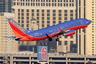 N448WN @ LAS - Southwest Airlines N448WN (FLT SWA781) climbing out from RWY 1R en route to Chicago Midway Int'l (KMDW). - by Dean Heald