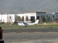 N5224F @ POC - Rolling out after landing on runwa 26L - by Helicopterfriend
