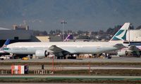 B-KPH @ KLAX - Cathay 777 taxiing to West Gates - by Jonathan Ma