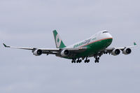 B-16483 @ DFW - EVA Cargo landing at DFW Airport