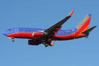 N488WN @ LAS - Southwest Airlines N488WN on short final to RWY 25L. - by Dean Heald