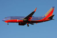 N255WN @ LAS - Southwest Airlines N255WN on short final to RWY 25L. - by Dean Heald