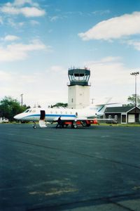 N4351M @ MVY - 1965 Dassault-brequet Falcon 20 N4351M at Martha's Vineyard Airport, Vineyard Haven, MA - July 1986 - by scotch-canadian