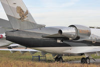 N999PX @ EGGW - Tail logo of 1998 Bombardier CL-600-2B16, c/n: 5387 at Luton - by Terry Fletcher