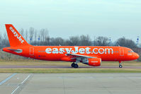 G-EZUI @ EGGW - Easyjet reverse colours Airbus A320 at Luton - by Terry Fletcher