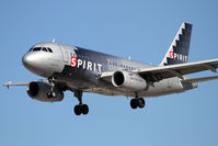 N522NK @ LAX - Spirit Airlines Spirit of Las Vegas N522NK (FLT NKS469) from Las Vegas McCarran Int'l (KLAS) on short final to RWY 25L. - by Dean Heald