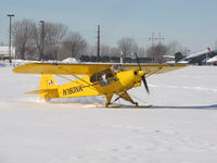 N180NK @ WS17 - Taxing into Pioneer airport on skies - by steveowen