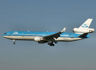PH-KCC @ EHAM - Landing on runway C18 of Schiphol Airport - by Willem Göebel