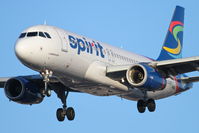 N601NK @ KORD - Spirit Airlines A320-232, NKS630 arriving from KDFW, RWY 28 approach KORD. - by Mark Kalfas