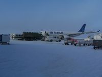 C-GTSZ @ CYZF - Air Transat A330 at Yellowknife 2012 Feb 01 appears to be deployed by Canadian Armed Forces to deliver personnel for winter exercises. - by Philippesdad